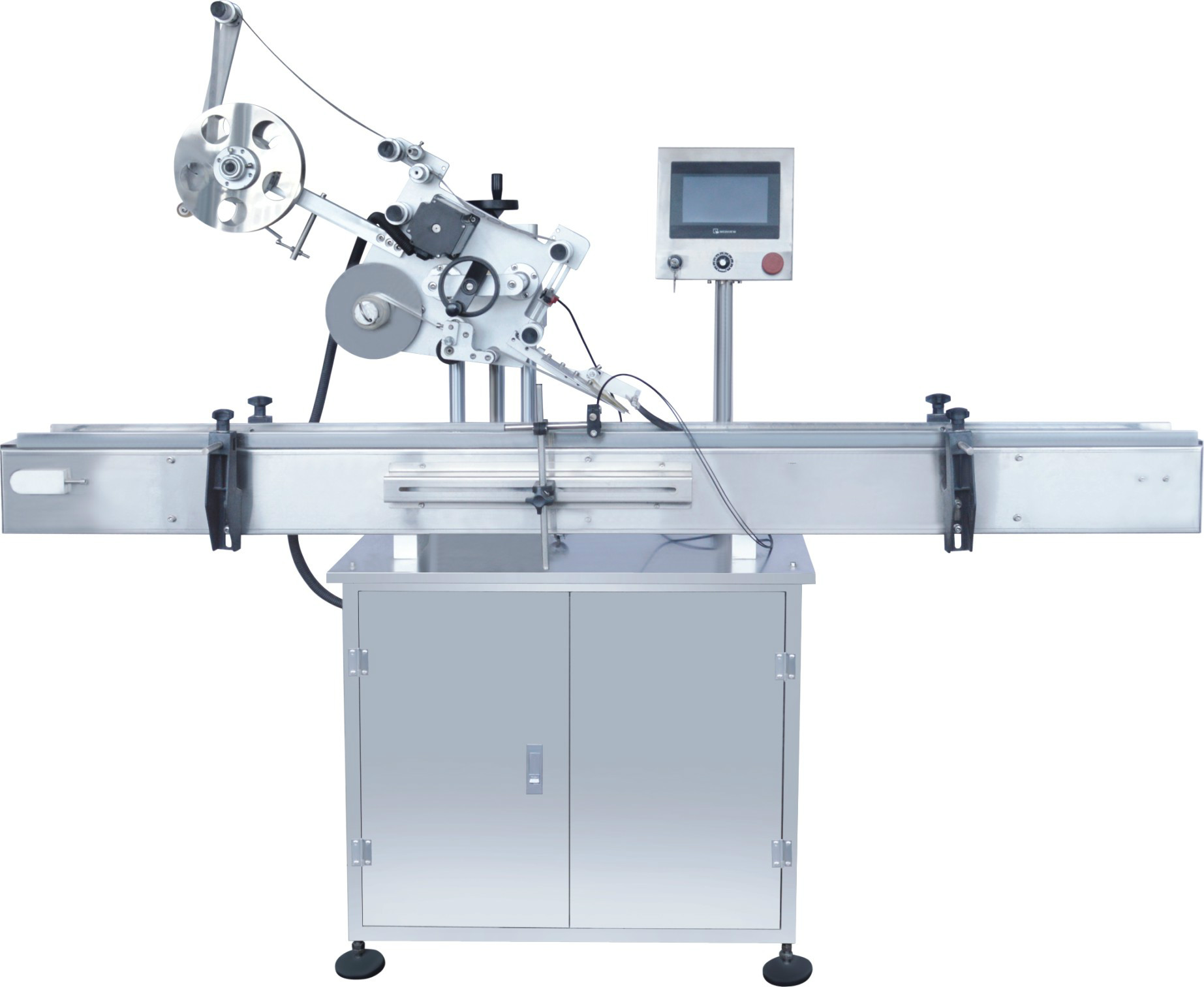 Flat machine. Flat Bottle labeling Machine.