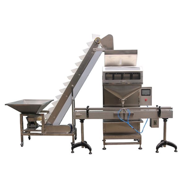 Automatic weighing filling machine for rice, legumes, nuts, sugar, coffee, animal feed, fertlizer