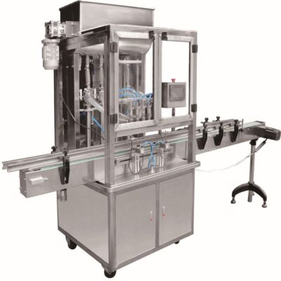 Automatic volumetric servo filling machine for packaging viscous, liquid, semi liquid products