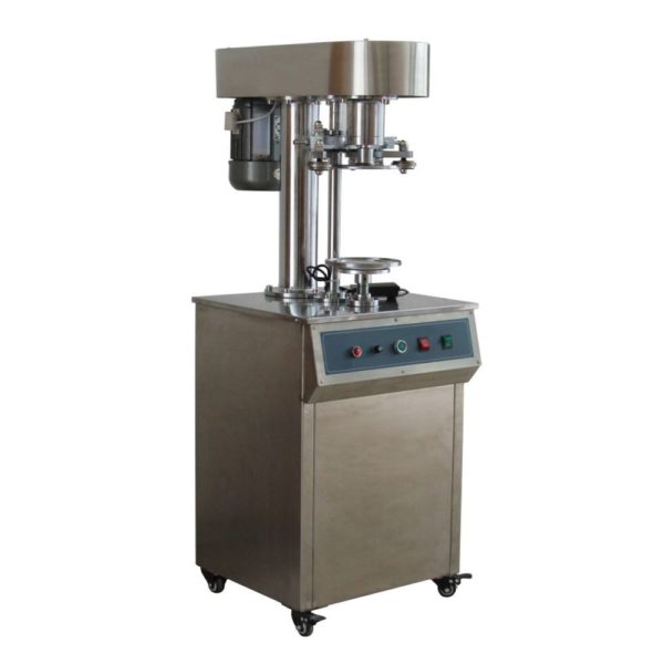 Semi automatic capping machine for cans stewed fruit car air fresheners ready meals tuna animal feed cat dog