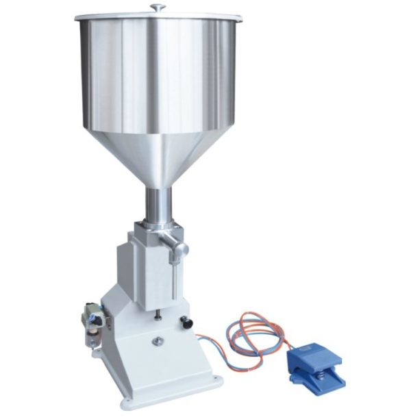 Manual filling machine for packaging liquid and semi viscous products