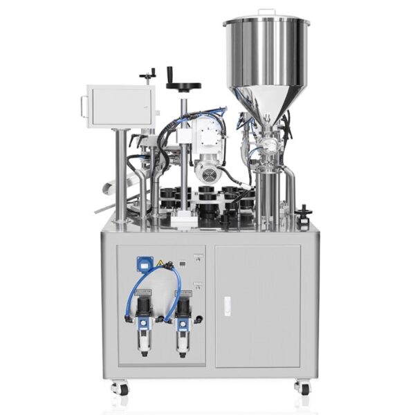 Automatic rotary ultrasonic filling sealing machine for viscous products in plastic tubes