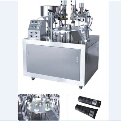 Tube filling and sealing packaging machines