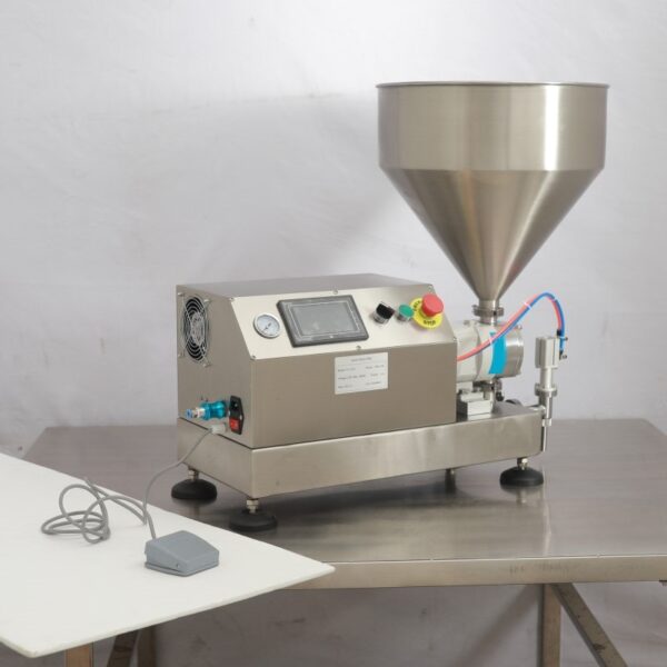 Semi outomatic dose filling machine with rotor pump servo motor nut butter, honey, olive oil, etc.