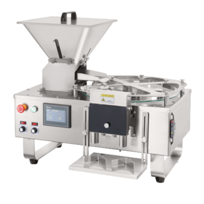 Semi automatic counter filling machine for capsules, pills, candies
